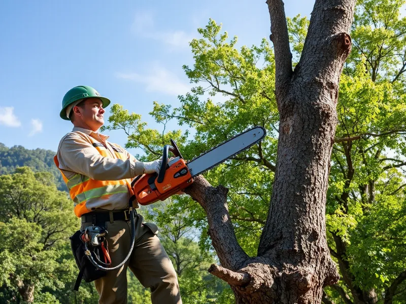 Experienced arborist safely performing tree removal in Macedon Ranges